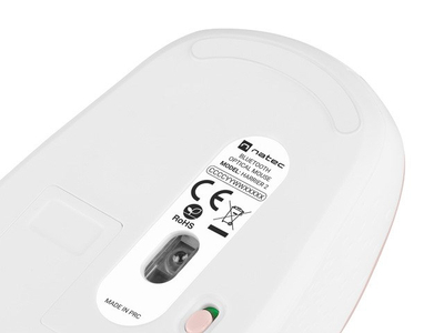 Maus Natec Harrier 2, USB 2.0, rozë, i bardhë