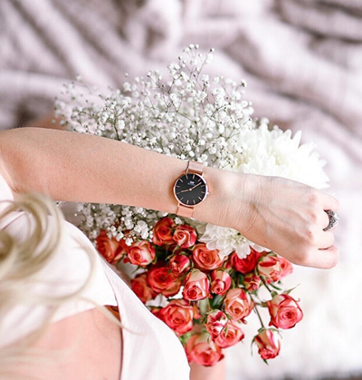 Orë dore Daniel Wellington Petite Rose gold Black H26-381