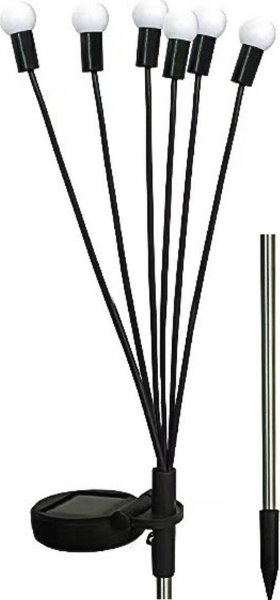 Llambë diellore kopshti Saska Garden LITTLE BALLS, 72cm, 6 LED, e zezë