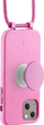 Varëse telefoni PopSockets Just Elegance Plus, TPU, me litar, rozë