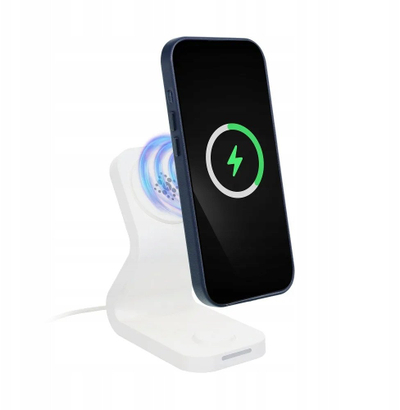 Kapotë telefoni për Samsung S25 Plus, lëkurë, MagSafe, blu
