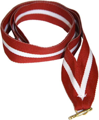 Rrip për medalje Victoria Sport Latvia, 22mm, i kuq/bardhë