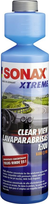Koncentrat për pastrim xhamash Sonax Xtreme Clear View NanoPro, raport 1:100, 250 ml
