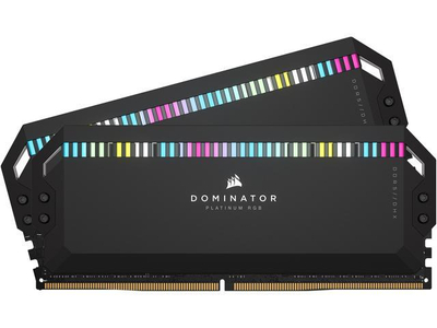 Memorie RAM CORSAIR Dominator Platinum RGB CMT32GX5M2B6000C30, 32GB DDR5 6000MHz, 2x16GB, e zezë