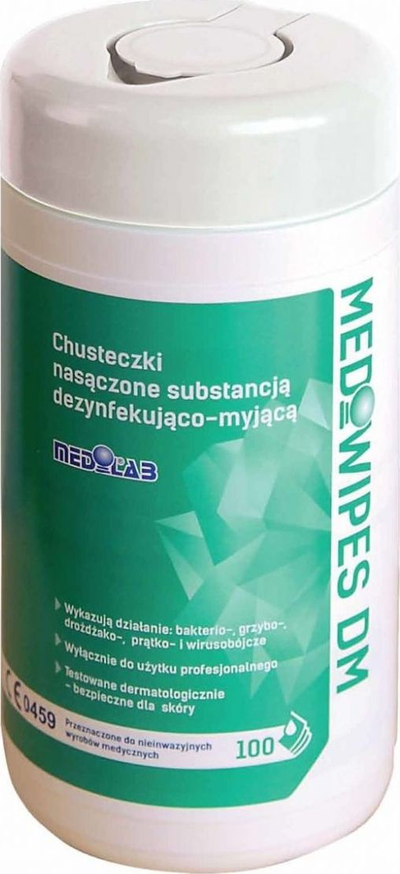Peceta dezinfektuese Medilab Mediwipes DM, kuti me 100 copë, për paisje mjekësore, të bardha