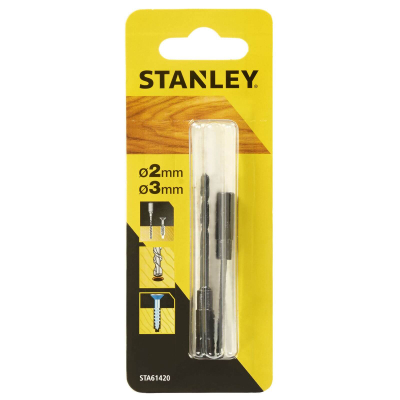 Set stërvitjesh pilot Stanley STA61420, 2mm, 3mm, ngjyrë e zezë