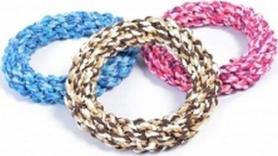 Lodër për qen Duvo+ Rope Ring, unazë litar 14cm, shumëngjyrëshe