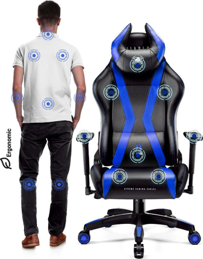 Karrige për kompjuter Diablo X-Horn L, e zezë/blu
