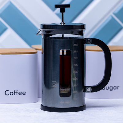 French press Klausberg Premium KB7704, 1000 ml, 4 filxhanë, inox dhe xham transparent