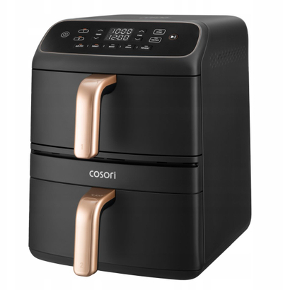 Fryer ajri Cosori Turbo Tower Compact CAF-DC861-CEUR, 8.6 L, me 2 sirtarë, i zi