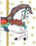 Kartolinë HENRY Carousel Horse B6, dekor i artë, me zarf