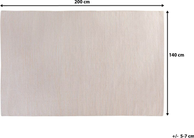 Tapet pambuku DERINCE, 140 x 200 cm, bezhë