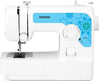 Makineri qepëse Brother J14S, elektromeanike, gjysmë automatike, e bardhë