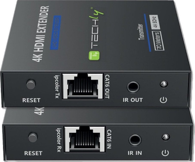Sistem transmetimi AV Techly Extender HDMI, 4K 60Hz, Cat.6/6a/7, deri 70m