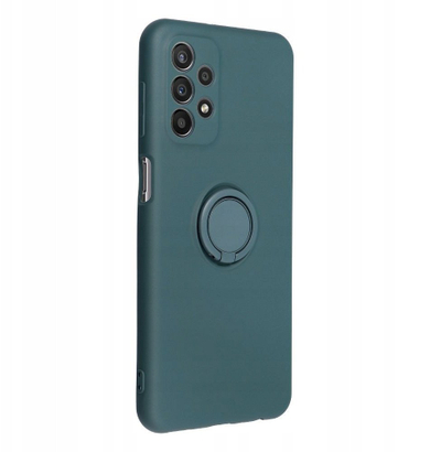 Mbrojtëse telefoni Forcell për Samsung Galaxy A36 5G, silikon, me unazë, e zezë