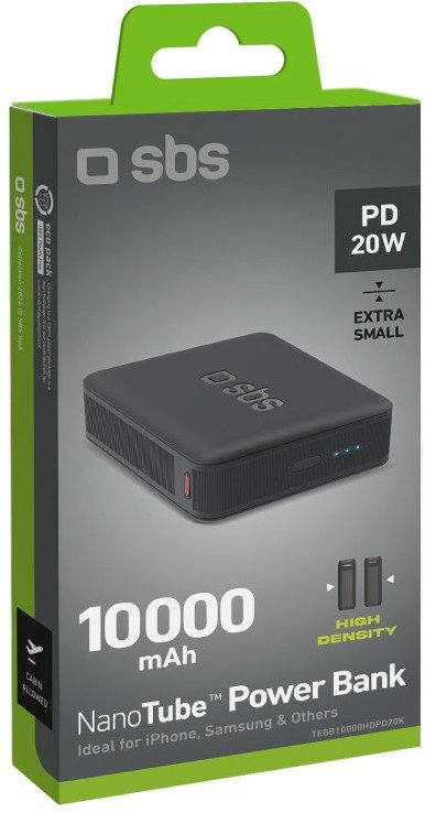 Powerbank SBS High Density, 10000mAh, PD 20W, e zezë