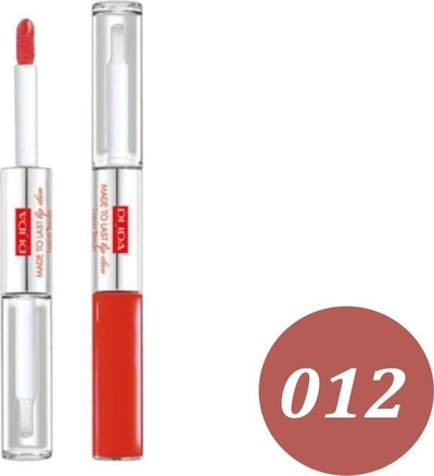 Set buzëkuqi me gloss Pupa Made to Last Lips Duo 012 Natural Nude, 2 x 4 ml