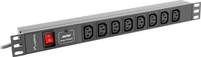 Shirit energjie rack Lanberg PDU-08I-0200-C20-BK, 19" 1U, 8x IEC C13, 2m, i zi
