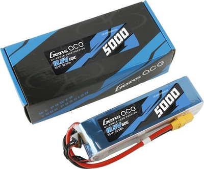Bateri Li Po Gens Ace G5S5000 60X9, 5S 18.5V, 5000mAh 60C, me prizë XT90