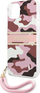 Mbrojtëse telefoni Guess GUHCP13MKCABPI iPhone 13 6.1", plastike e fortë, rozë Camo Strap