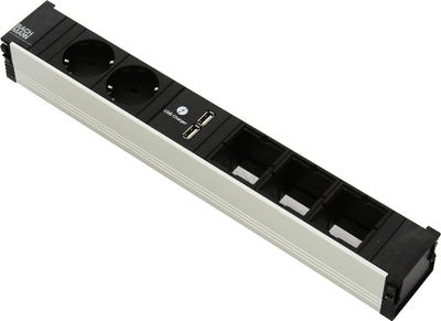 Prizë zgjatuese Bachmann 912.0168, 2x Schuko, e zezë