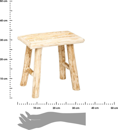 Tabure Atmosphera Stable Woody, dru, 34x24x32 cm, kafe
