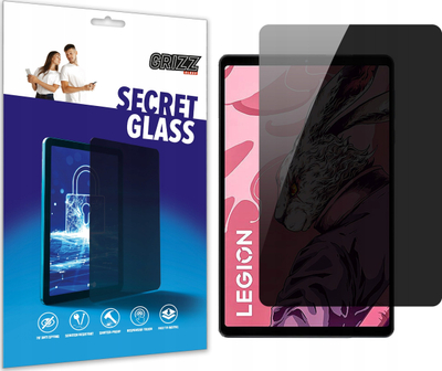 Xham mbrojtës privat Grizz SecretGlass për Lenovo Legion Tab, me efekt privatësie, i fortë ndaj gërvishtjeve, i tejdukshëm