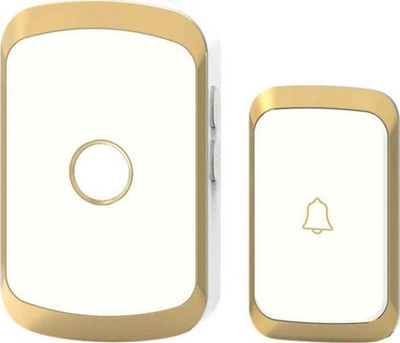 Kambanë dere wireless AG79F, 300m, IP44, e bardhë me ar