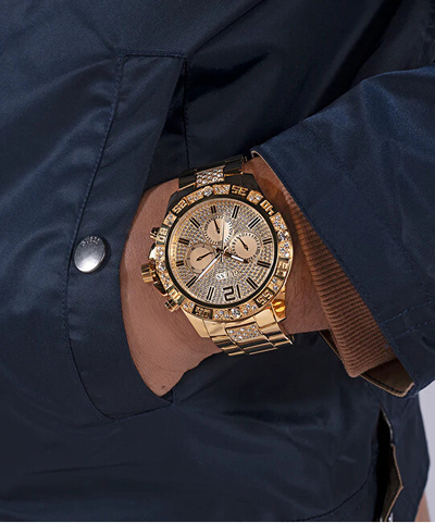 Orë dore për meshkuj Guess GW0796G2, e artë