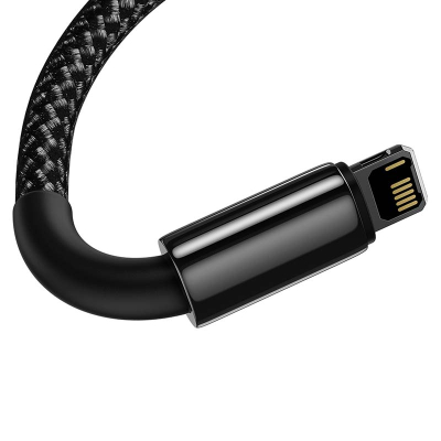 Kabllo USB Baseus CALWJ-01, USB-A në Lightning, 1 m, e zezë