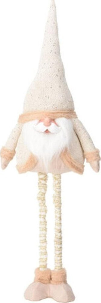 Figurë dekorative Santa, 112cm, këmbë teleskopike, ari krem