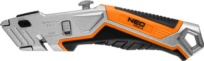 Thikë palosëse NEO TOOLS, me teh trapez, 1+5 tehe, alumin