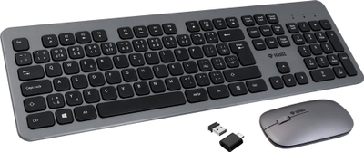 Set tastierë edhe maus wireless YENKEE YKM 2007CS, USB, me LED të kuq, i zi