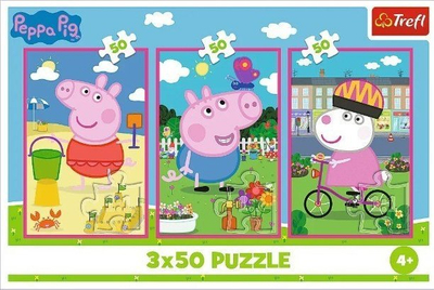 Детско сложувалче Trefl Peppa Pig Power of Friendship, 3x50 делови, повеќебојно