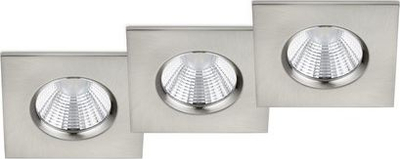 LED спот футира Trio Leuchten, сет 3 парчиња, 5.5W, квадратен, мат никел