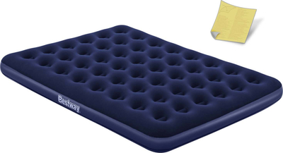 Dyshek ajri Bestway Velour Mattress Queen, 203x152x22cm, dopio, blu e errët