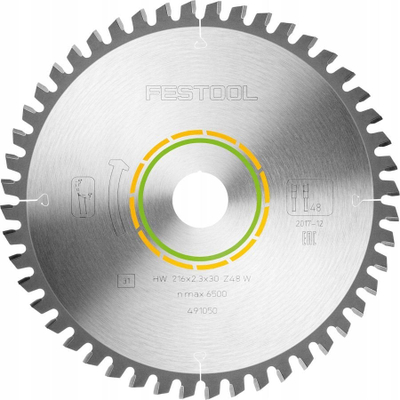 Teh rrethor Festool WOOD FINE CUT 491050, 216 x 2.3 x 30 mm, 48 dhëmbë, argjend
