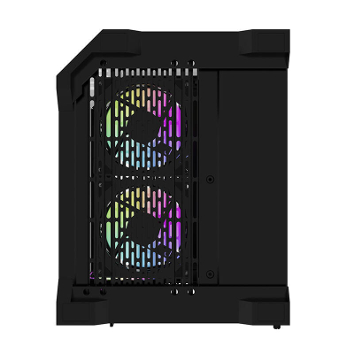 Kuti kompjuterike DarkFlash FT350 Mini Tower, M ATX ITX, 5 ventilatorë ARGB, e zezë