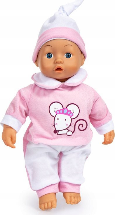 Lodër gocë e vogël interaktive Bayer Design Pink Mouse, 14\", me gjojna, rozë