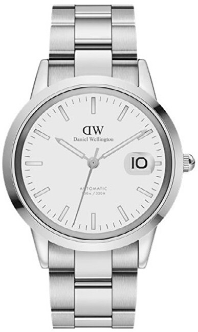 Orë për meshkuj Daniel Wellington Iconic Automatic 40 Link S White DW00100754, e argjendtë