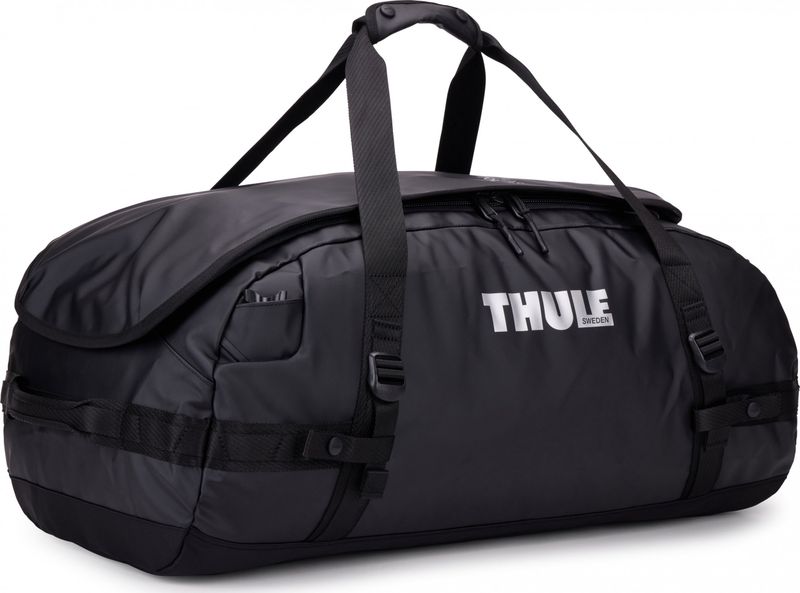 Çantë duffel Thule Chasm 70L, e papërshkueshme nga uji, shpinore, e zezë