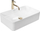 Lavabo mbi banak Rea Berta 35x55, me rubinet Lungo Gold, e bardhë