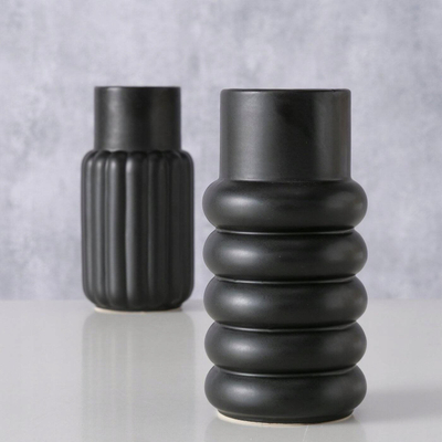 Vazo Boltze Home Mirabella, stoneware, 14 cm, e zezë mat