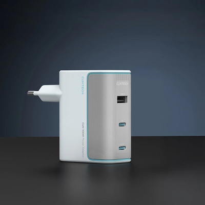 Karikues muri Cuktech AD1003EU, 100W GaN, 2x USB-C USB-A, i bardhë