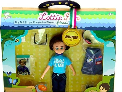 Kukull Lottie Dolls Loyal Companion, 18cm, me qen lodër, shumëngjyrëshe