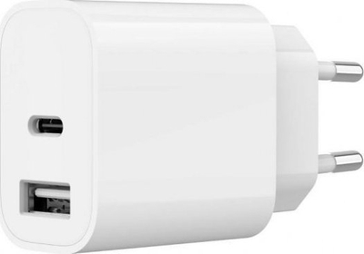 Адаптер полнач Gembird, 2 порти USB и USB C, 2.4A, бел