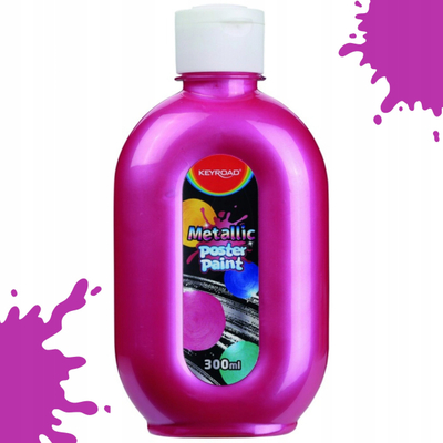 Ngjyrë akrilike Keyroad Metallic Red Poster Paint, 300ml, e kuqe metalike