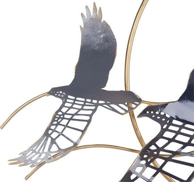 Dekor muri Beliani TELLURIUM Bird, metal, 50 x 92 cm, ngjyrë ari