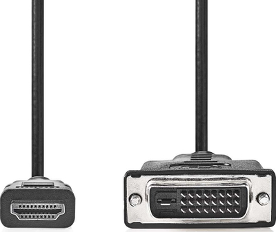 Kabllo HDMI në DVI Nedis CCGL34800BK20, 2m, Full HD 1080p, e zezë