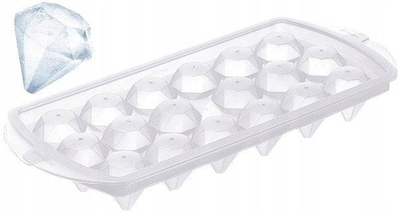 Kallëp akulli UPlast, 18 kube, formë diamanti, transparent